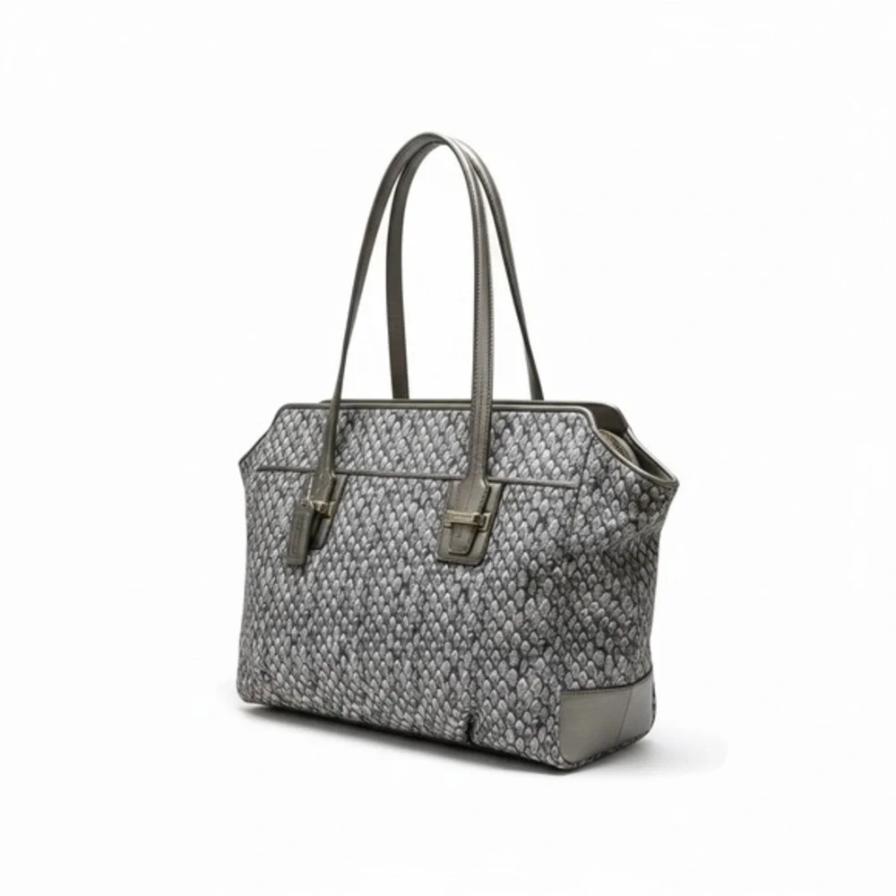 Coach Madison Sophia Metallic Silver Leather Satchel | Classic Carryall